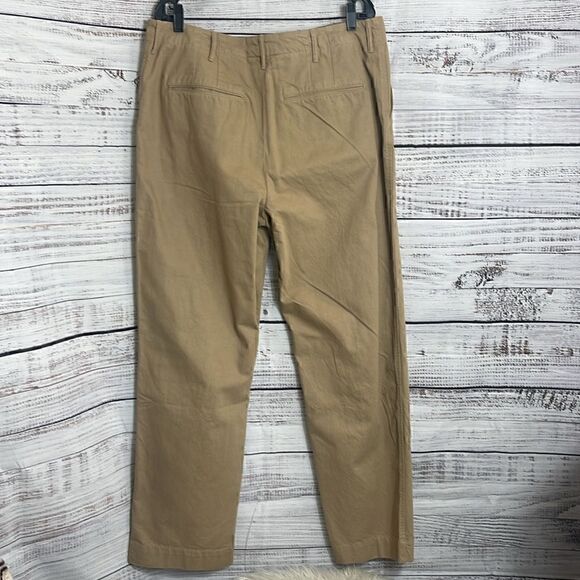 ReDone Pants womens size 31 washed khaki Y2K 90s wide leg cotton High rise New - Picture 5 of 13